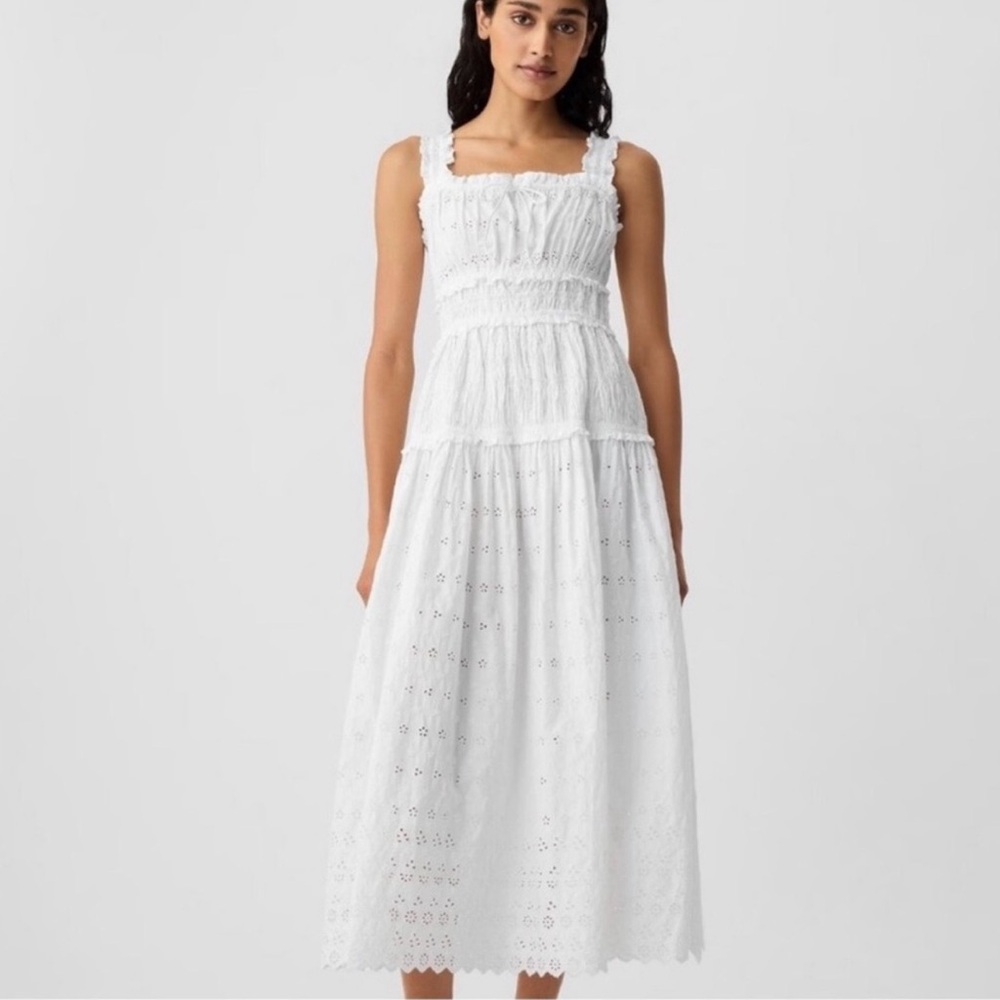 NWOT Gap x Doen White Eyelet Maxi Dress